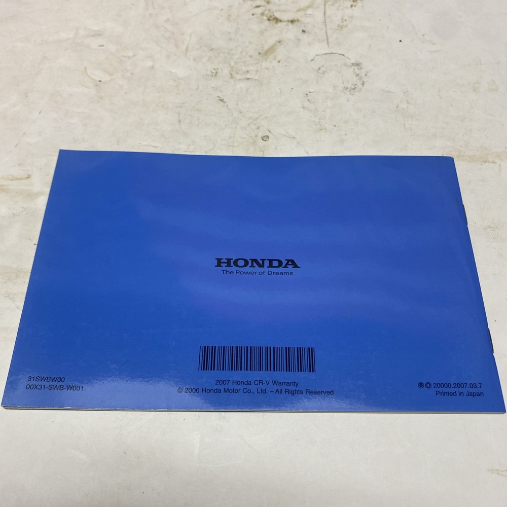 OEM 2007 Honda CR-V AWD Owners Manual Set