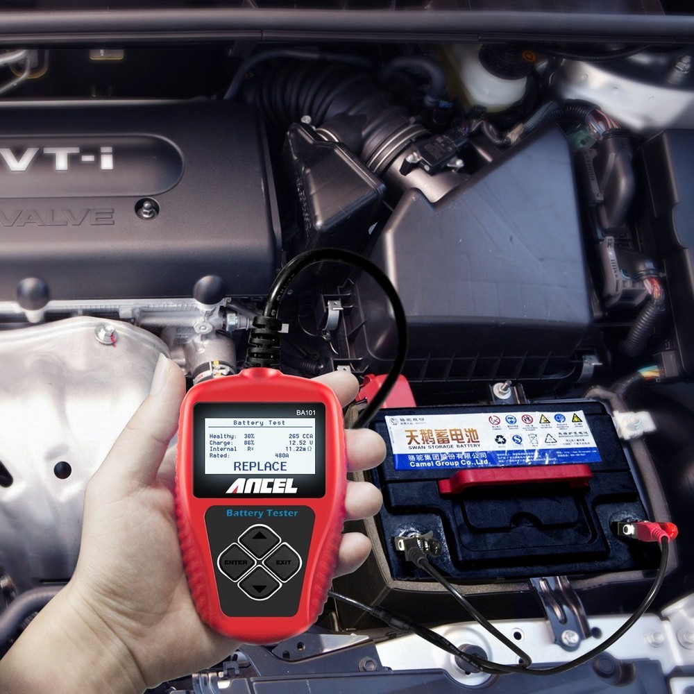 ANCEL BA101 Car Battery Tester 12V Load Tester Charging System Digital Analyzer