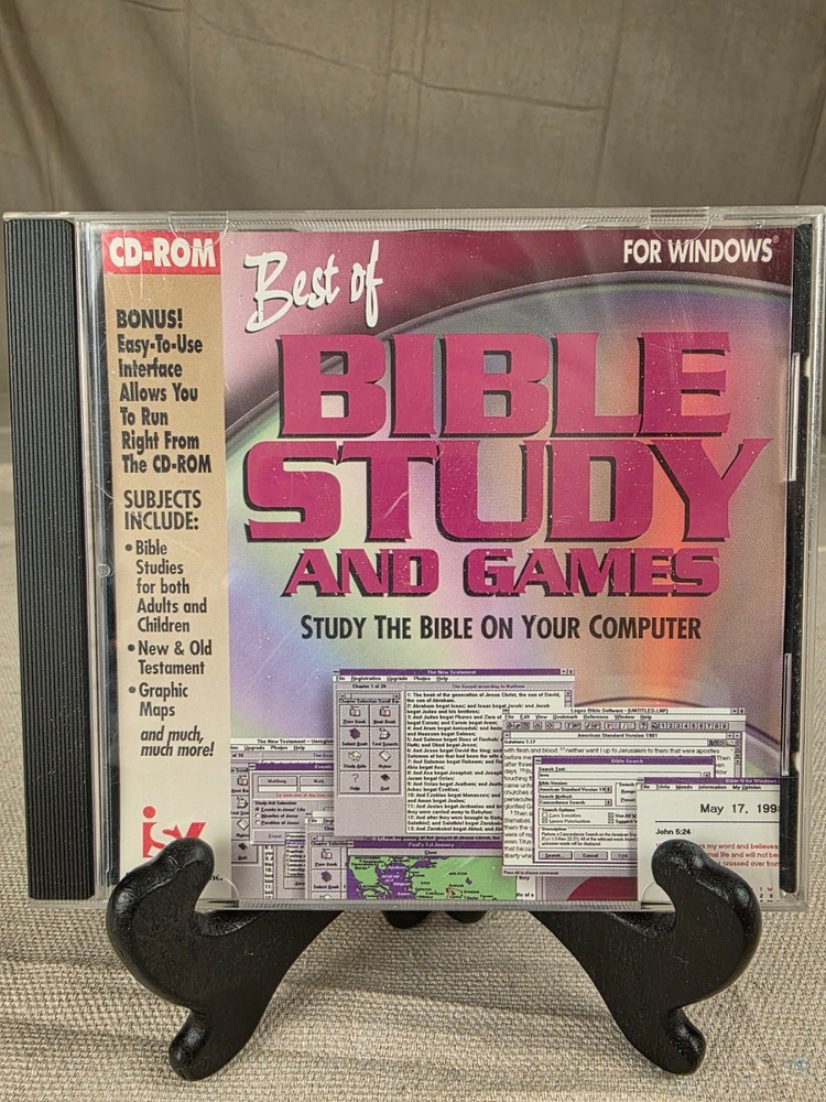 Best of Bible Study and Games PC CD-ROM Windows Educational Software
