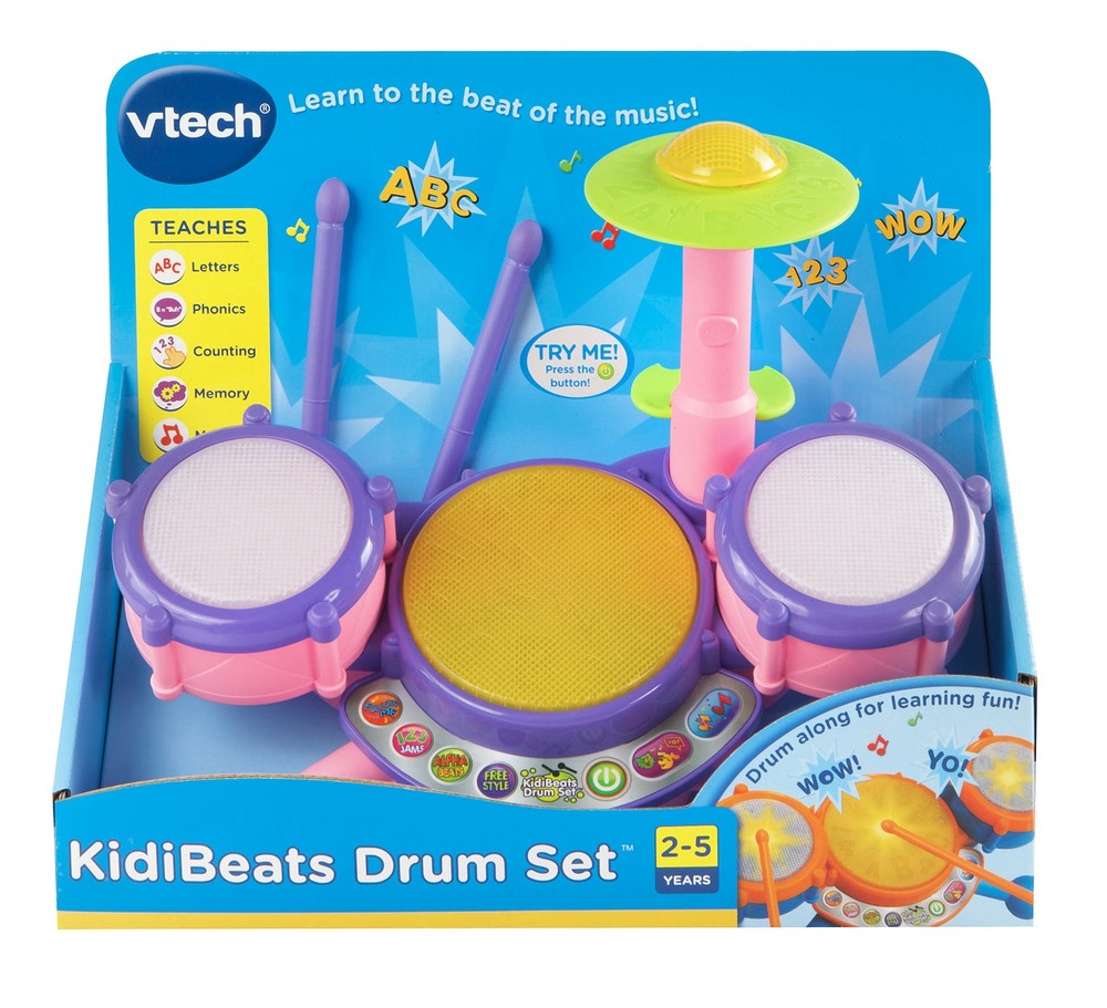 VTech KidiBeats Drum Set, Pink Compact,