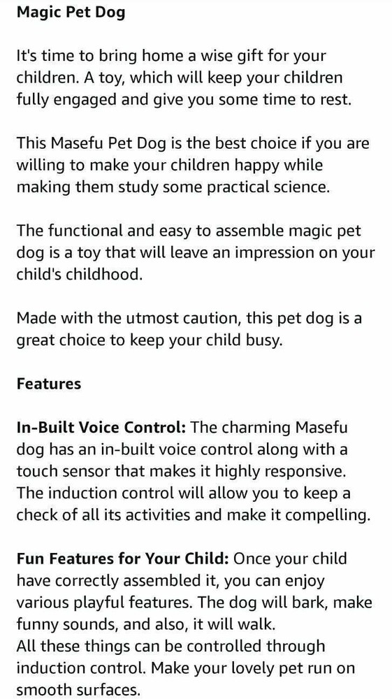 DIY Electronics Pet Dog with Bone, Interactive toy