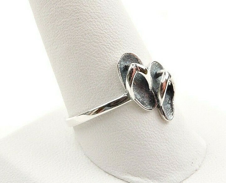 Sterling Silver Flip Flops Ring - Free Gift Packaging
