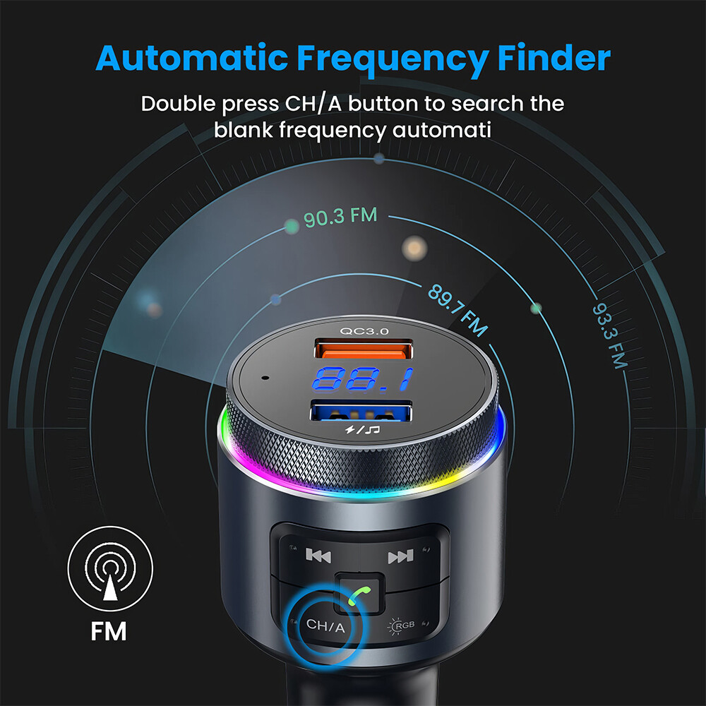 Wireless Car Bluetooth FM Transmitter MP3 Audio USB Charger Adapter Handsfree