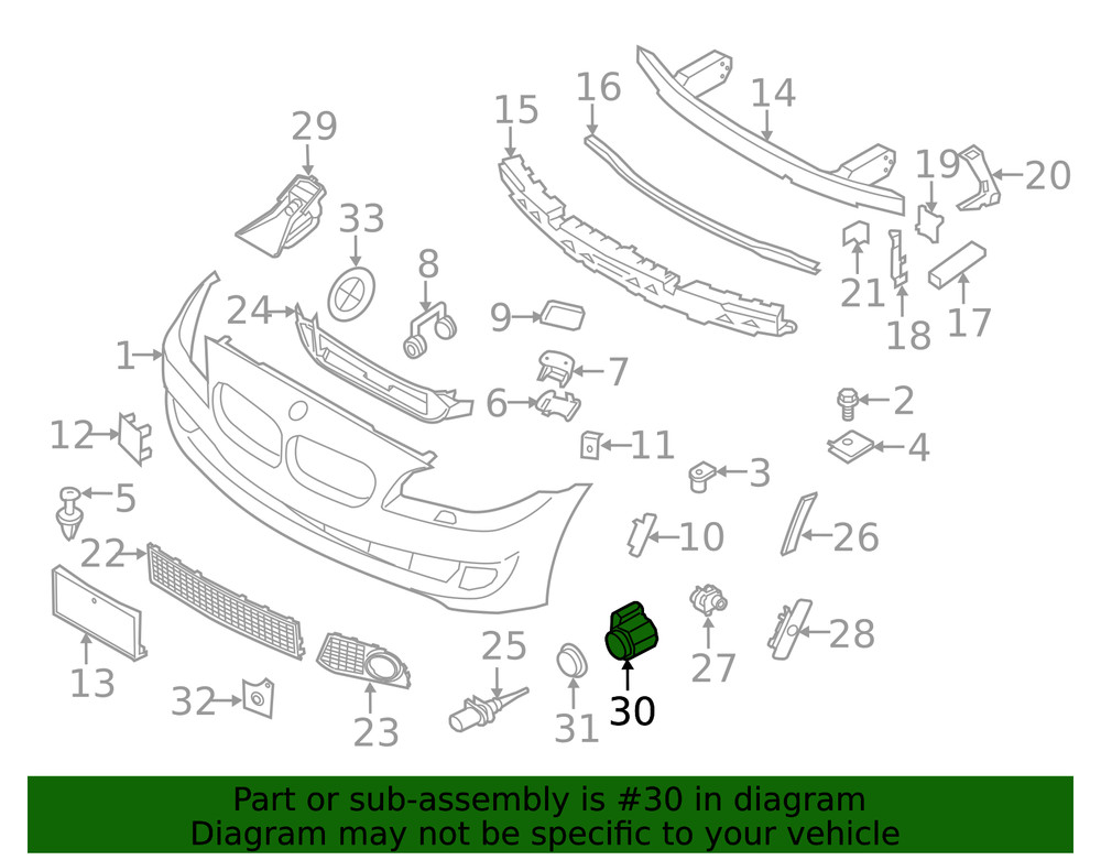 Genuine BMW Park Sensor 66-20-9-233-048