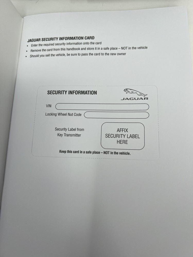 2016 Jaguar F-PACE Owners Manual OEM Complete Set
