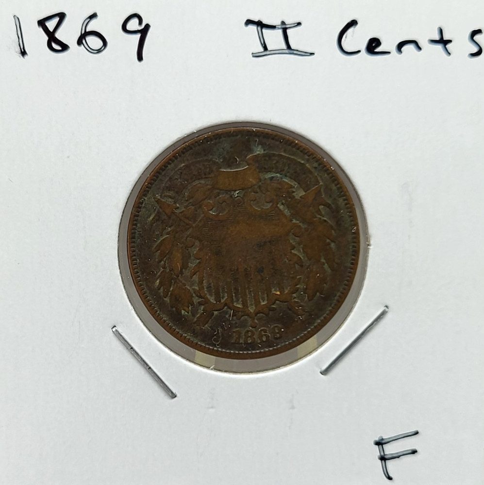 1869 U.S. Shield 2 Cents Type Coin