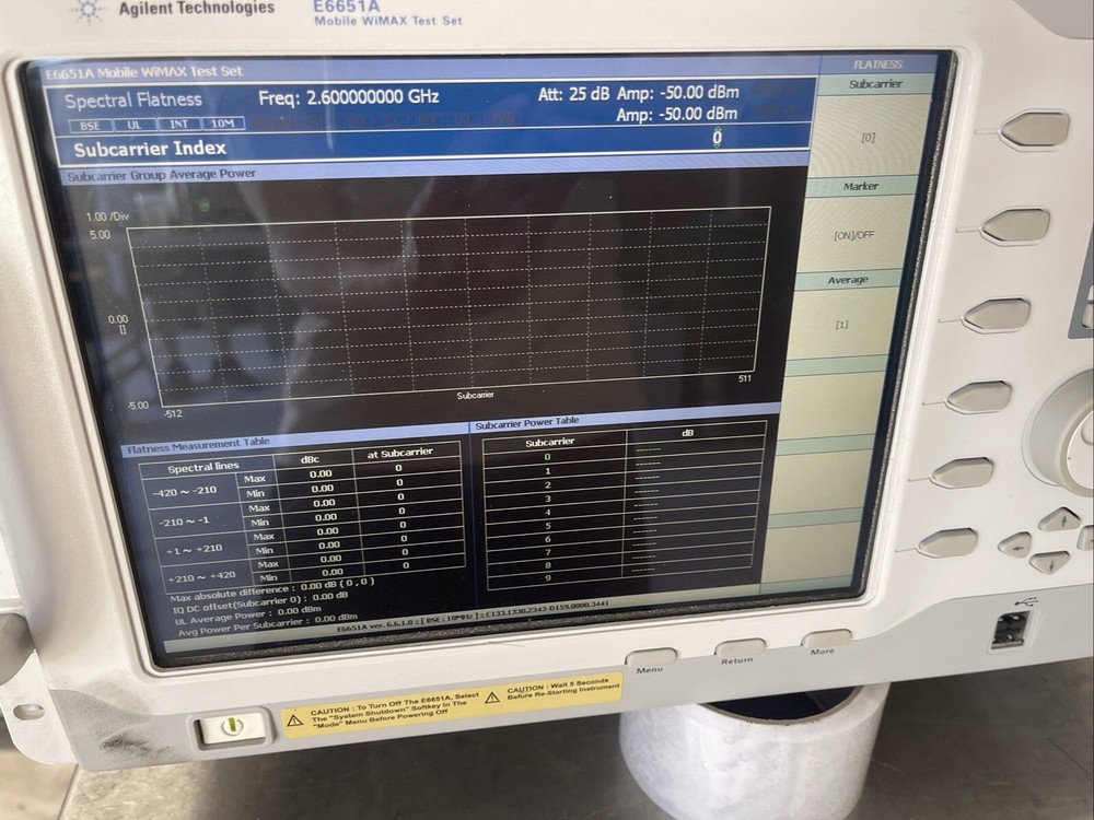 Agilent E6651A Mobile WiMAX Test Set Options 506 6M1