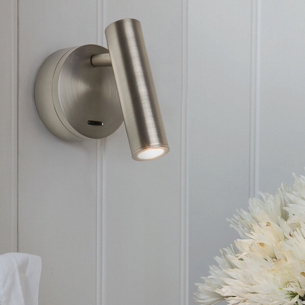 3W LED Bedside Lamp Rotatable Wall Sconce Light Fixture Reading Spotlight Switch