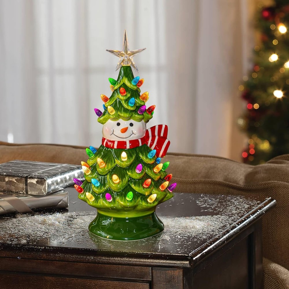 **FUNPENY 11" Ceramic Christmas Tree Pre-lit Battery**