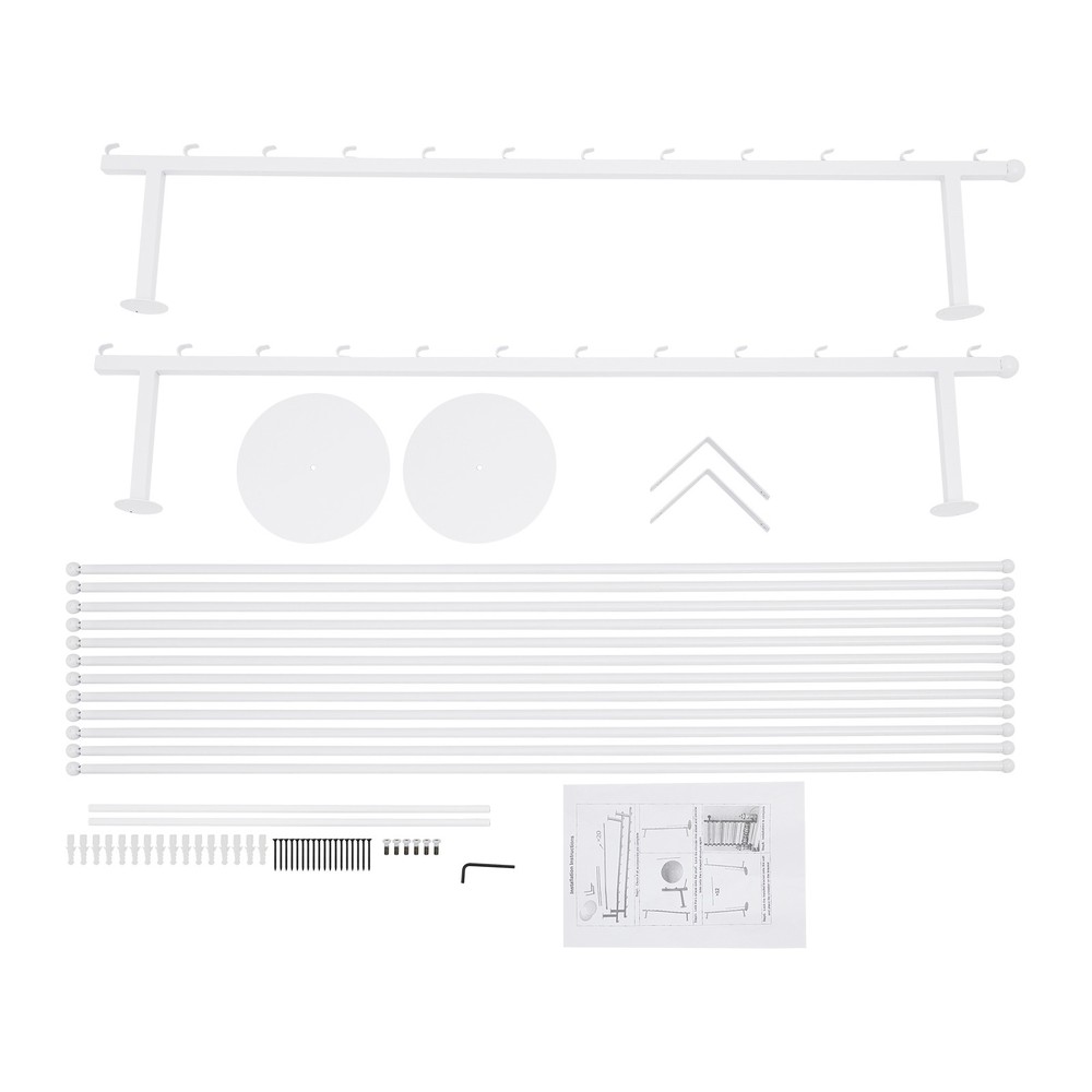 Wall-mounted Display Rack, Organizer For Flower Shop Sewing Thread Scarf Tie