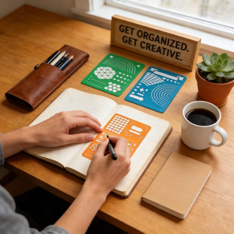 3 Piece Template Set For Engineering Art And Handwriting Projects Crafting Tool