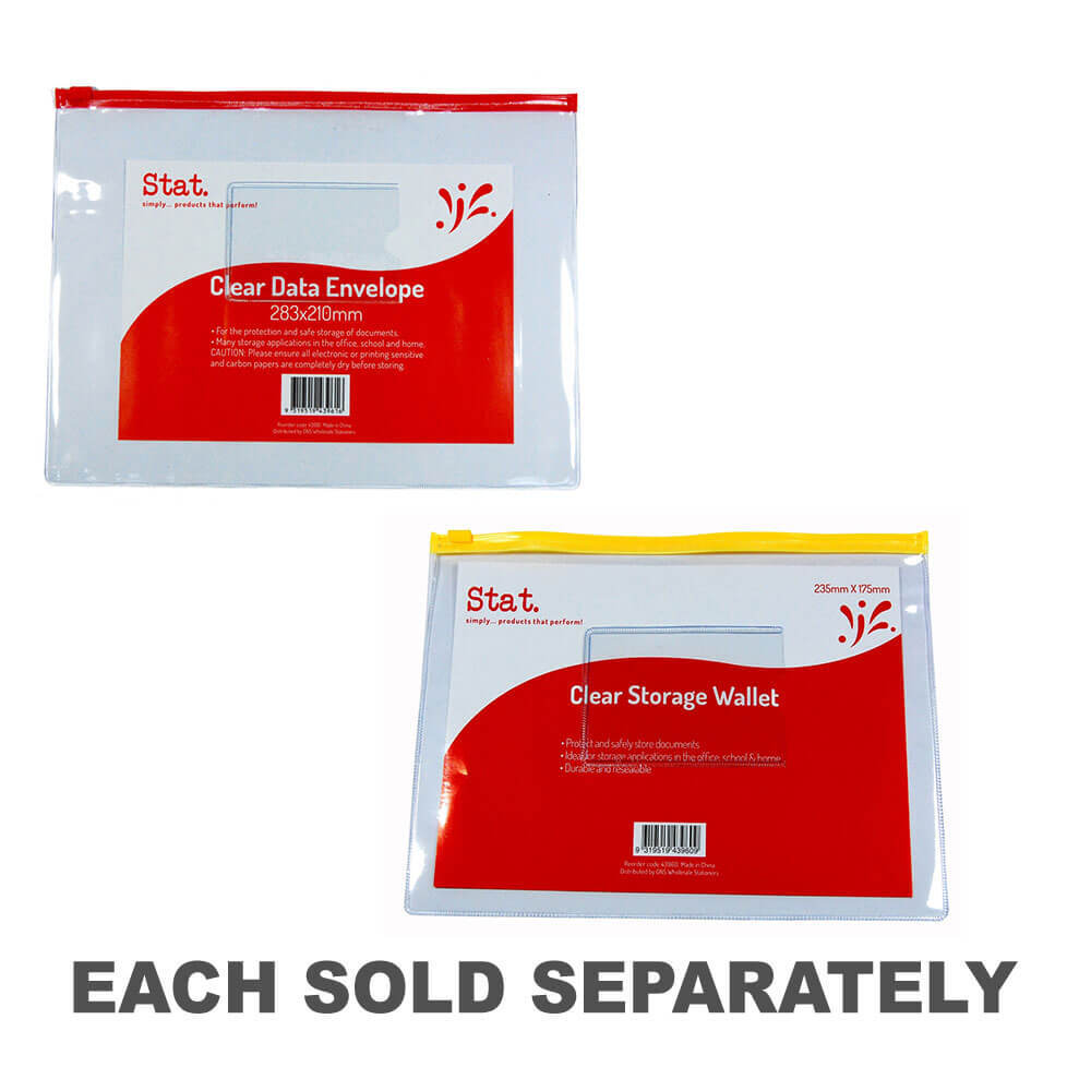 Stat Data Envelope Clear Simple Stylish Durable Premium Quality Use Friendly