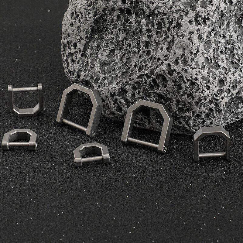 Titanium Alloy Type D Car Remote Control Keychain Horseshoe Buckle Connecting