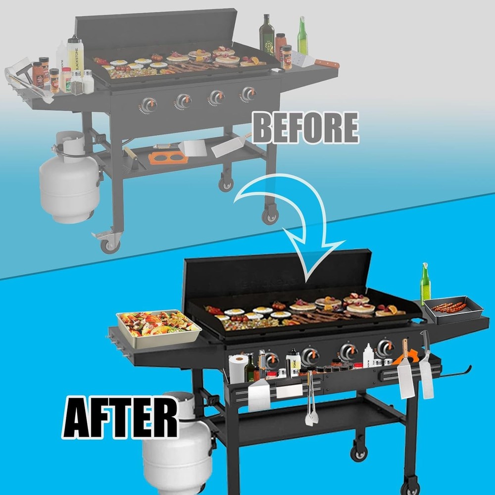 Front Griddle Caddy with 2-Pack Magnetic Tool Holders for Blackstone 36 inch