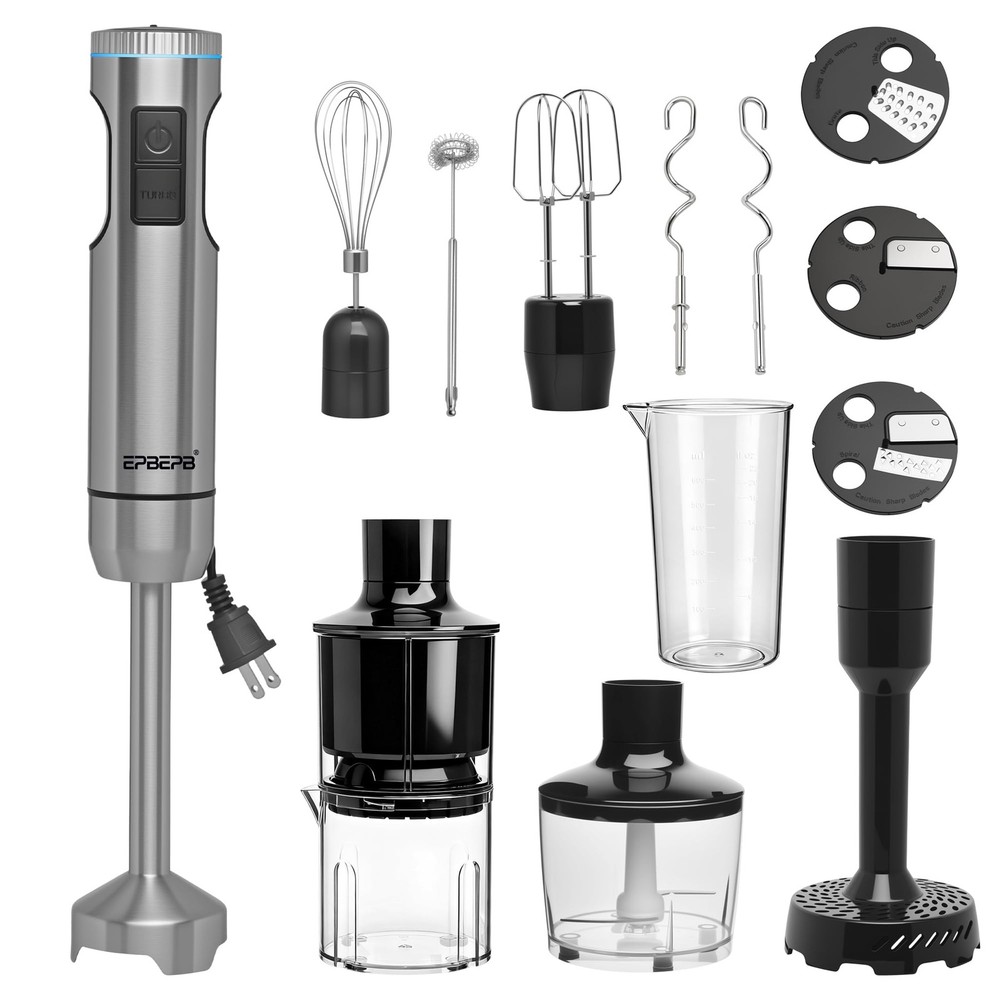 Handheld Immersion Blender Bundle, 1000W Powerful 11-in-1 Set for Smoothies,O...