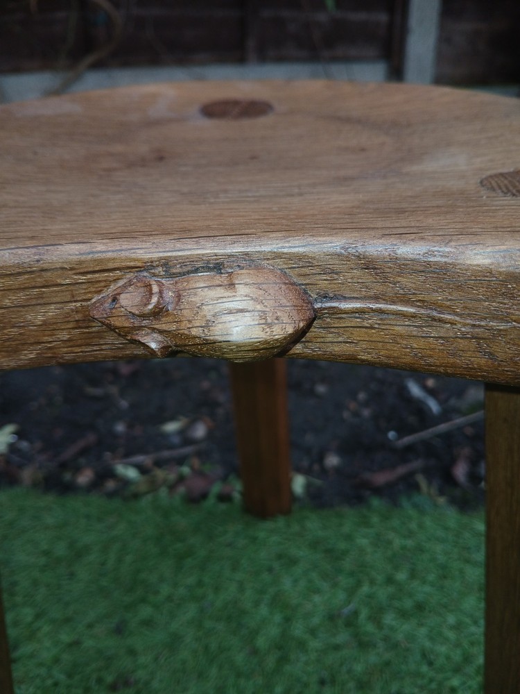 Robert Thompson 'The Mouseman' Stool Pre 1930s Vintage