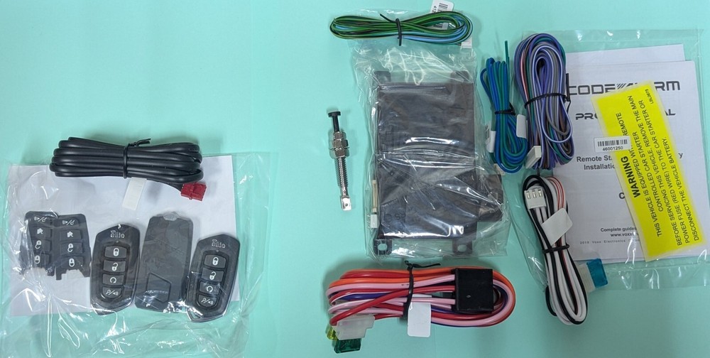 Code Alarm CARS REMOTE START MODULE & CA4B5E 1 WAY RF KIT 2500 FT OF RANGE