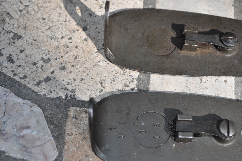 Springfield 1903 butt plate, large hatch, numbered