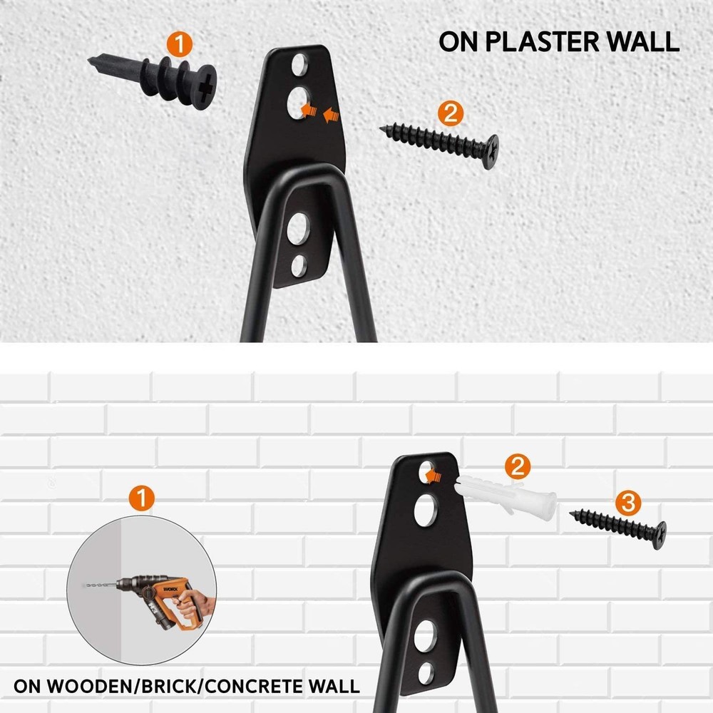 Garage Hooks, 12 Pack Wall Storage Hook Includes 2 Extension Cord Holder, Uti...