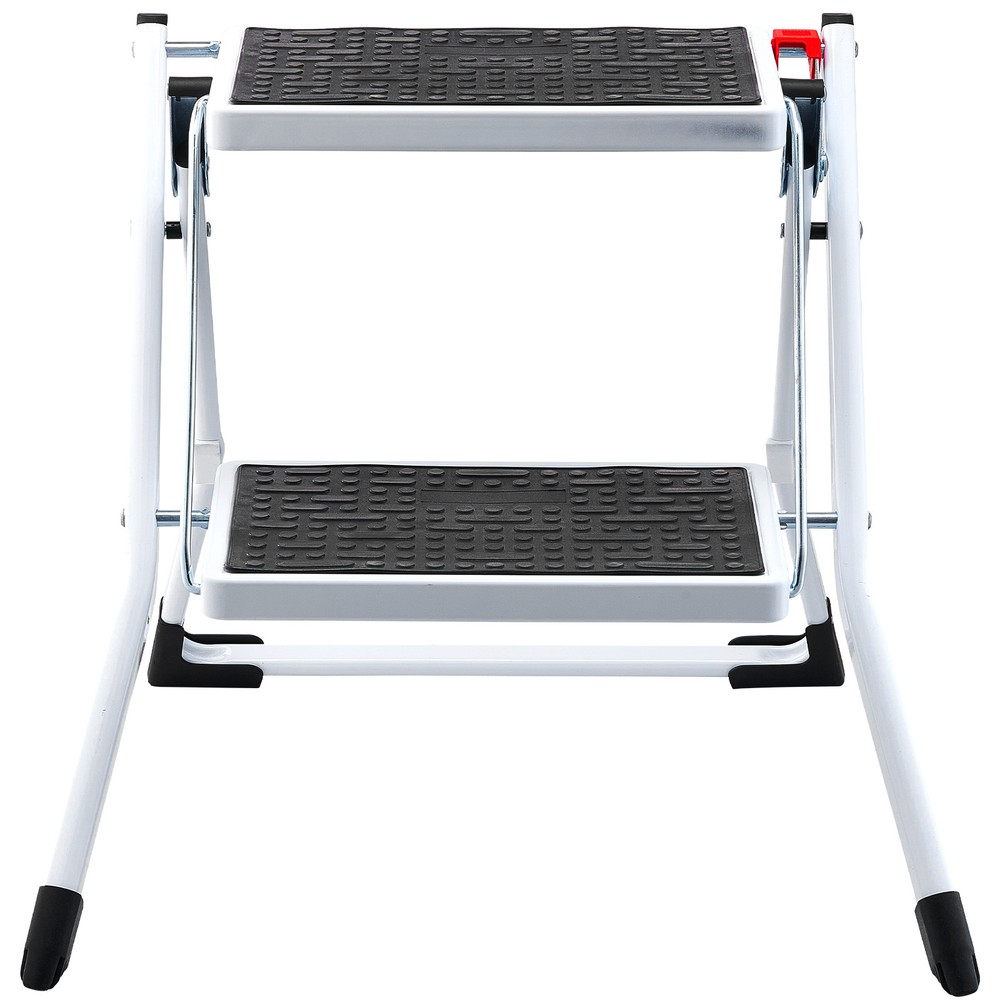 VEVOR Step Stool Ladder 2-Step Foldable 3 Adjustable Height Max Load 330lbs