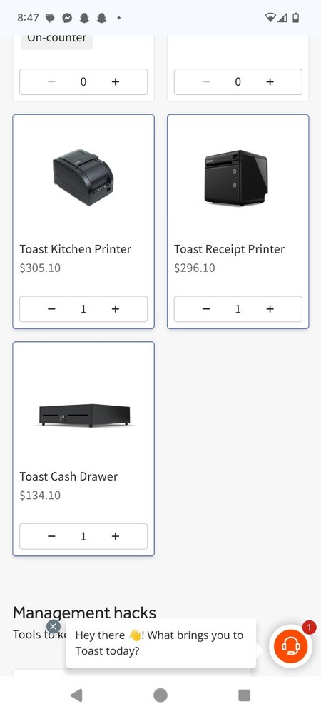 New Toast POS System W/ Hand Held