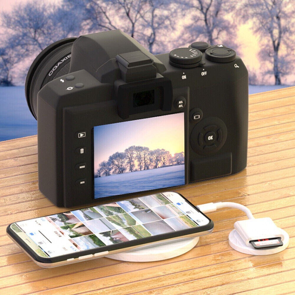 2PACK For iPhone SD Card Adapter Camera Reader for iPad iPhone