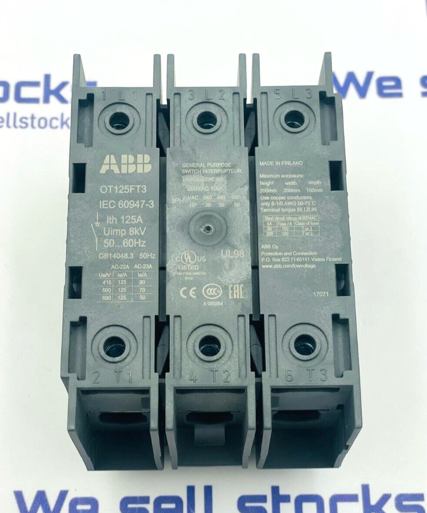 ABB OT125FT3 Switch Disconnector 1SCA105060R1001