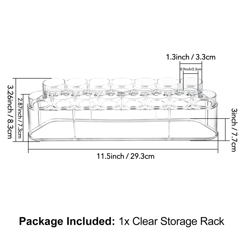 Clear Storage Rack Storage Container Organizer for Bottles & Blending Tools