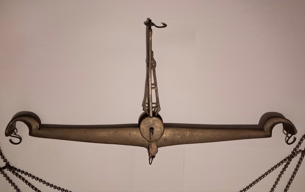 Vintage Middle Eastern Bronze or Brass Spice Balance Scale from Morocco