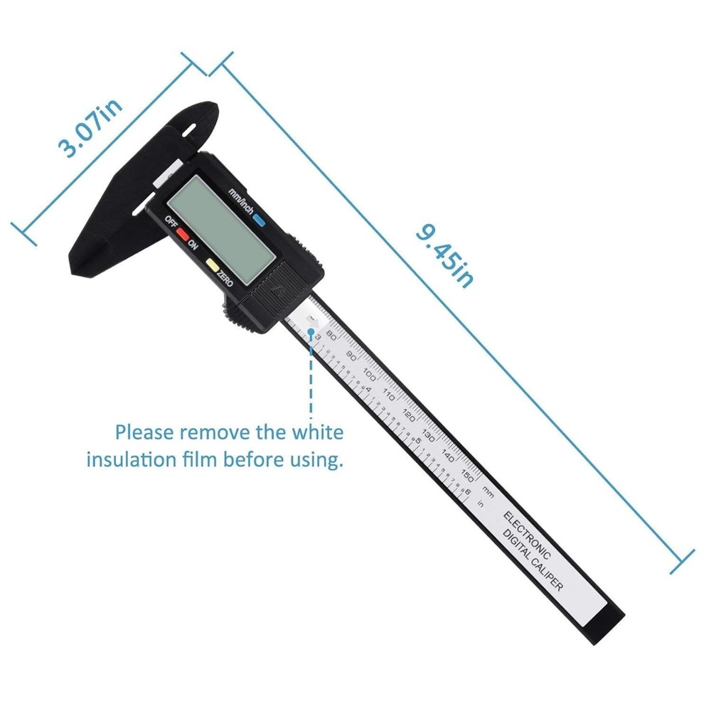 Durable Electronic Caliper 0-6" - Ideal for DIY Projects & Professionals