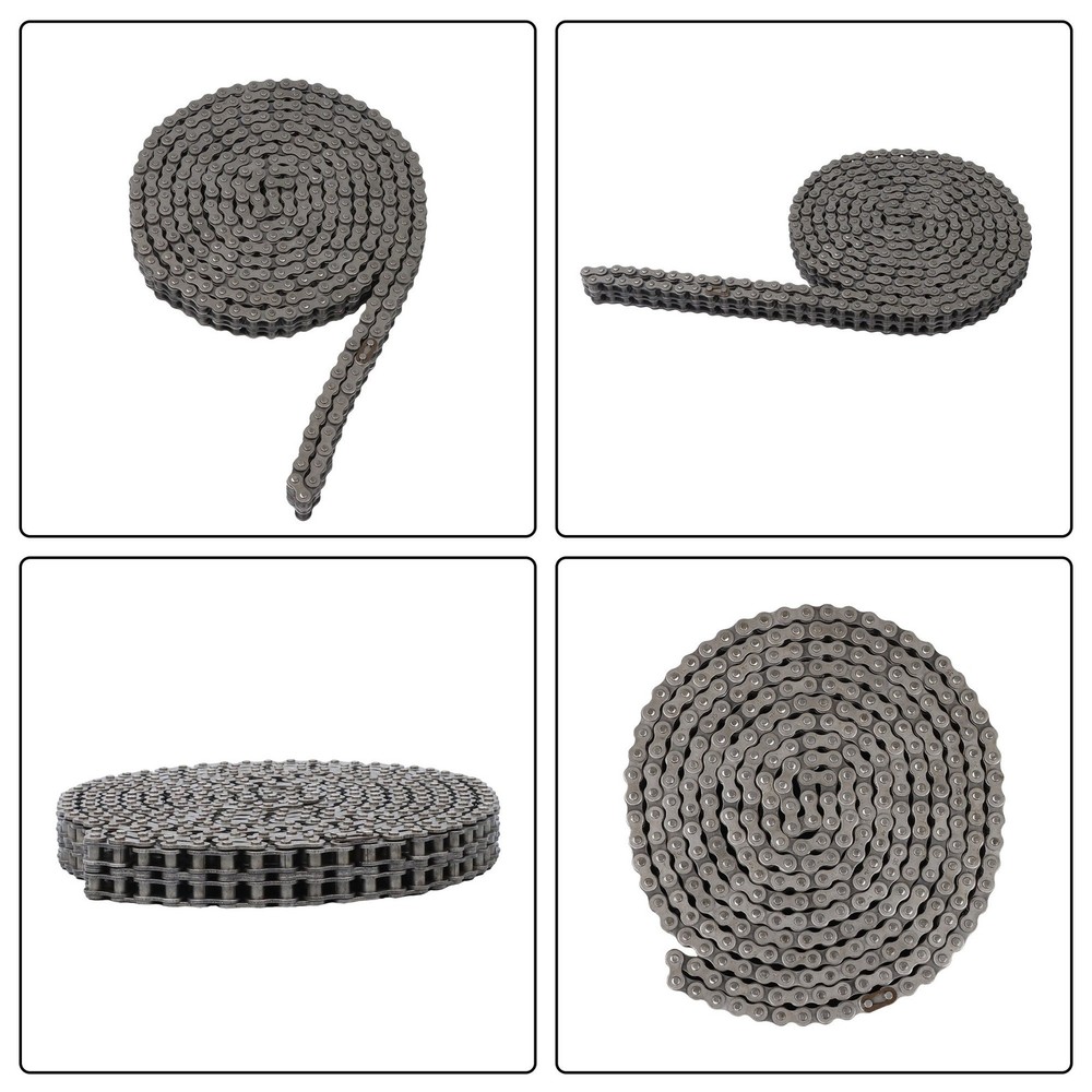 #35-2 Duplex Roller Chain 10 Ft Heavy Duty Double Strand with 2 Master Links