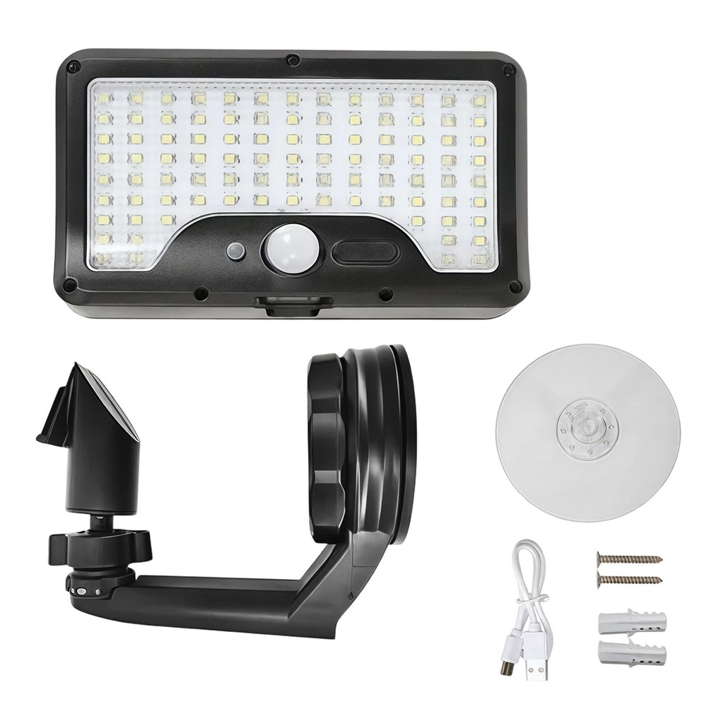 Super Bright Solar Motion Sensor Wall Light LED Magnetic Garden Yard IP65