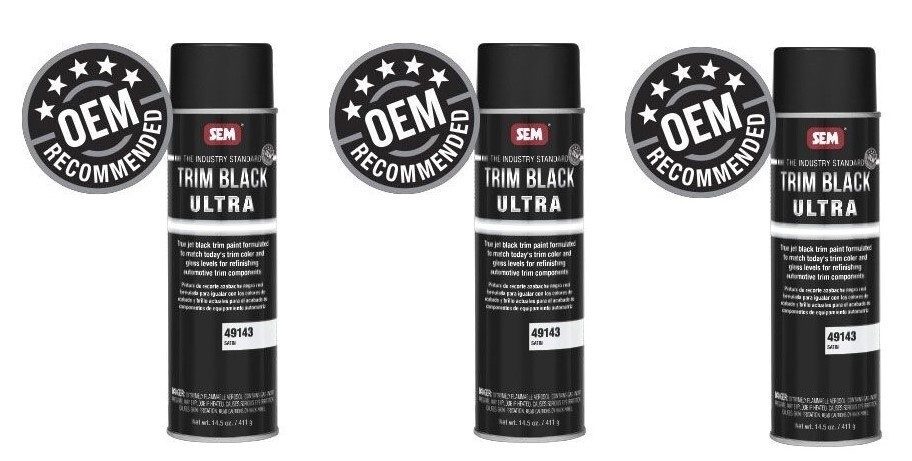 SEM 49143, Trim Black Ultra Satin, Aerosol (3 Pack)
