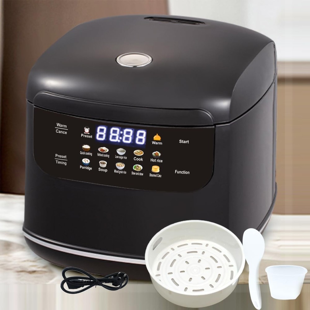 Mini Protable Smart Rice Cooker,2L,6 Cups Cooked/3 Cups Uncooked,400W Non-Sti...