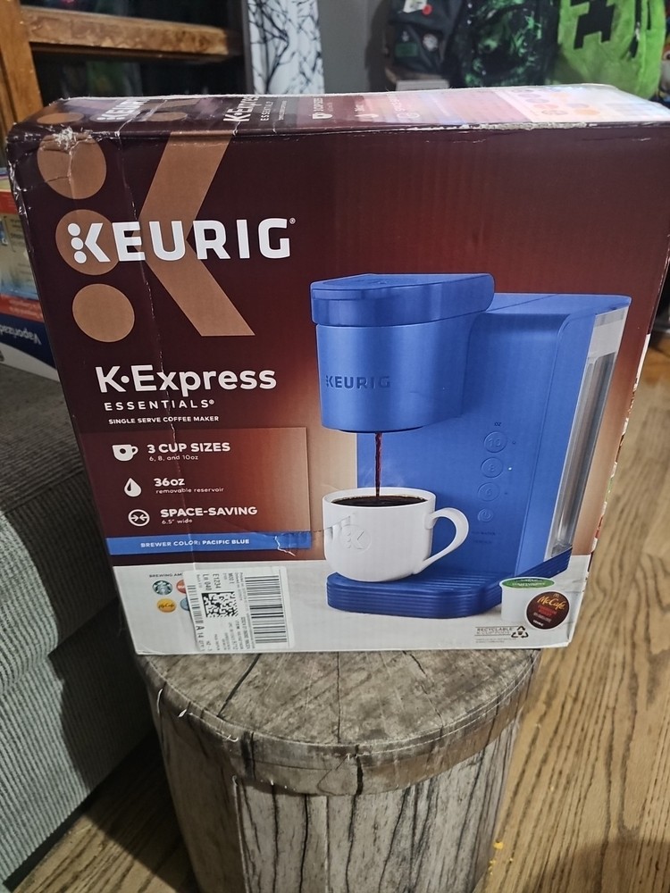 Keurig K-Express Essentials Pacific Blue Single-Serve K-Cup Pod Coffee Maker