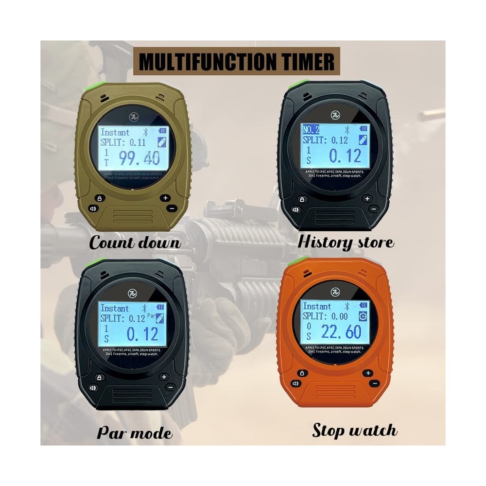 Shot Timer with Belt Clip -Shot Timer for Shooting Competition Multifunction ...