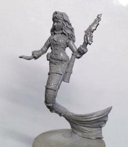 Bombshell Miniatures: Serina, Steampunk  (OOP METAL) Mermaid