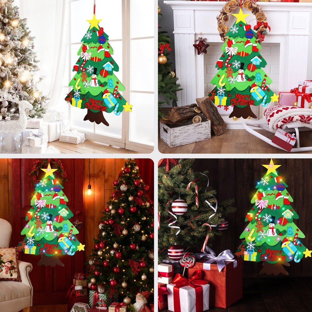 DIY Felt Christmas Tree-3.5 FT Wall Felt Christmas Tree Set