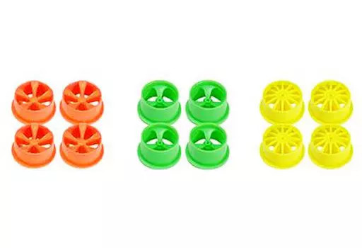 Plastic Model 1/32 Mini 4Wd Fluorescent Wheel Set Small Diameter Low Height Spec