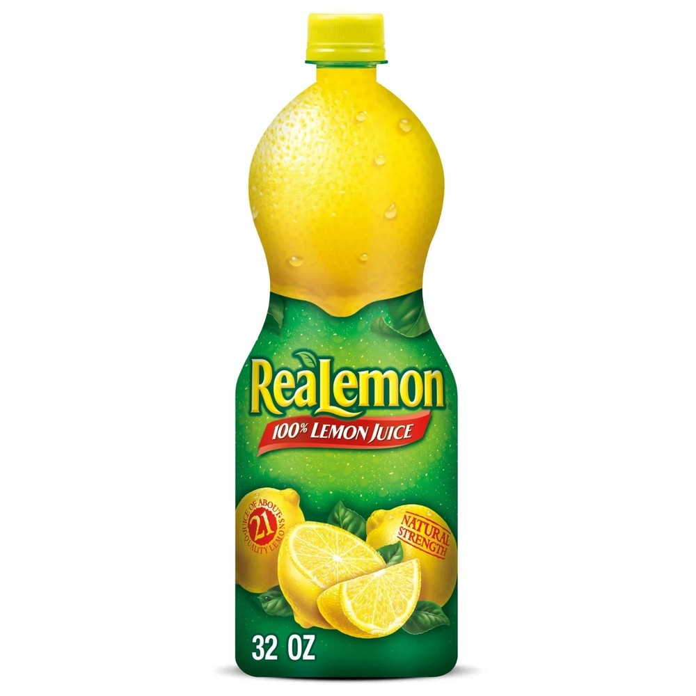 (2 pack) ReaLemon 100% lemon Juice, 32 fl oz bottle.........