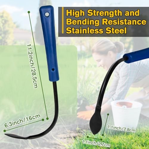 Manual Weed Puller Tool with Plastic Head, Lightweight Hand Weeder & Blue