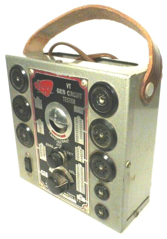 vintage SECO VT GRID CIRCUIT TESTER - Tested & Working - with SOCKET ID CHART