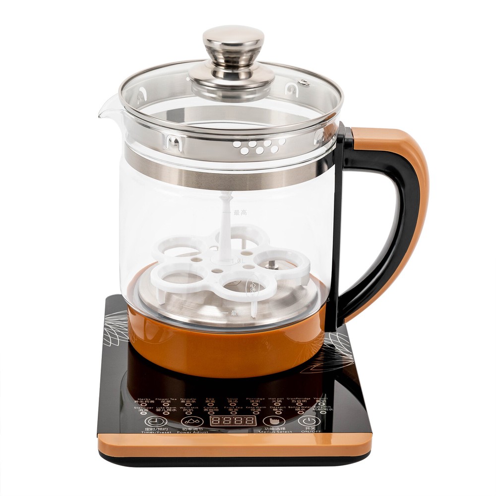 1.8L Electric Kettle Multifunctional Glass Kettle Boiling Water Pot + Tea Infuse