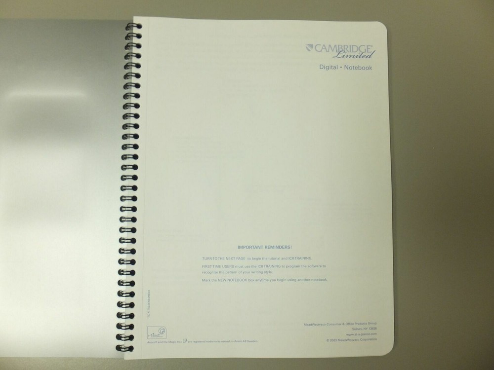 12x Cambridge Digital Notebook Notepad From Paper To PC With Logitech IO Pen IO2