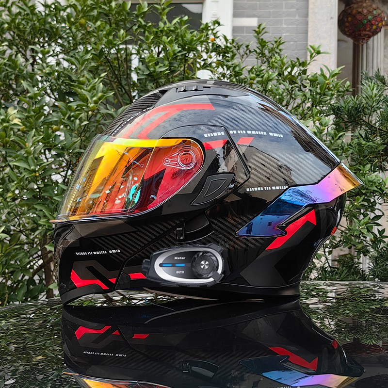 Adult DOT Modular Motorcycle Bluetooth Helmet Built-in Camera Intercom System