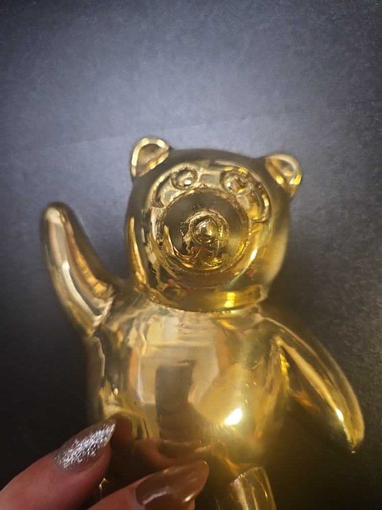 20th Century Boho Chic Brass Panda Wall Hook