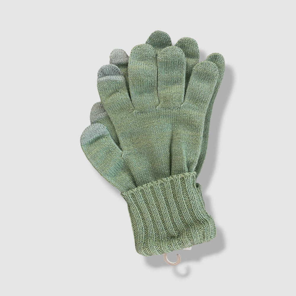 Style & Co Women's Green Solid Shine Tech-Tip Gloves OS