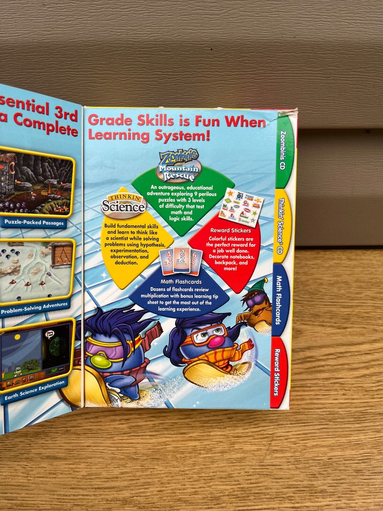 Zoombinis 3rd Grade (Ages 7-9) Learning Set (Math Flashcards, Science, Stickers)