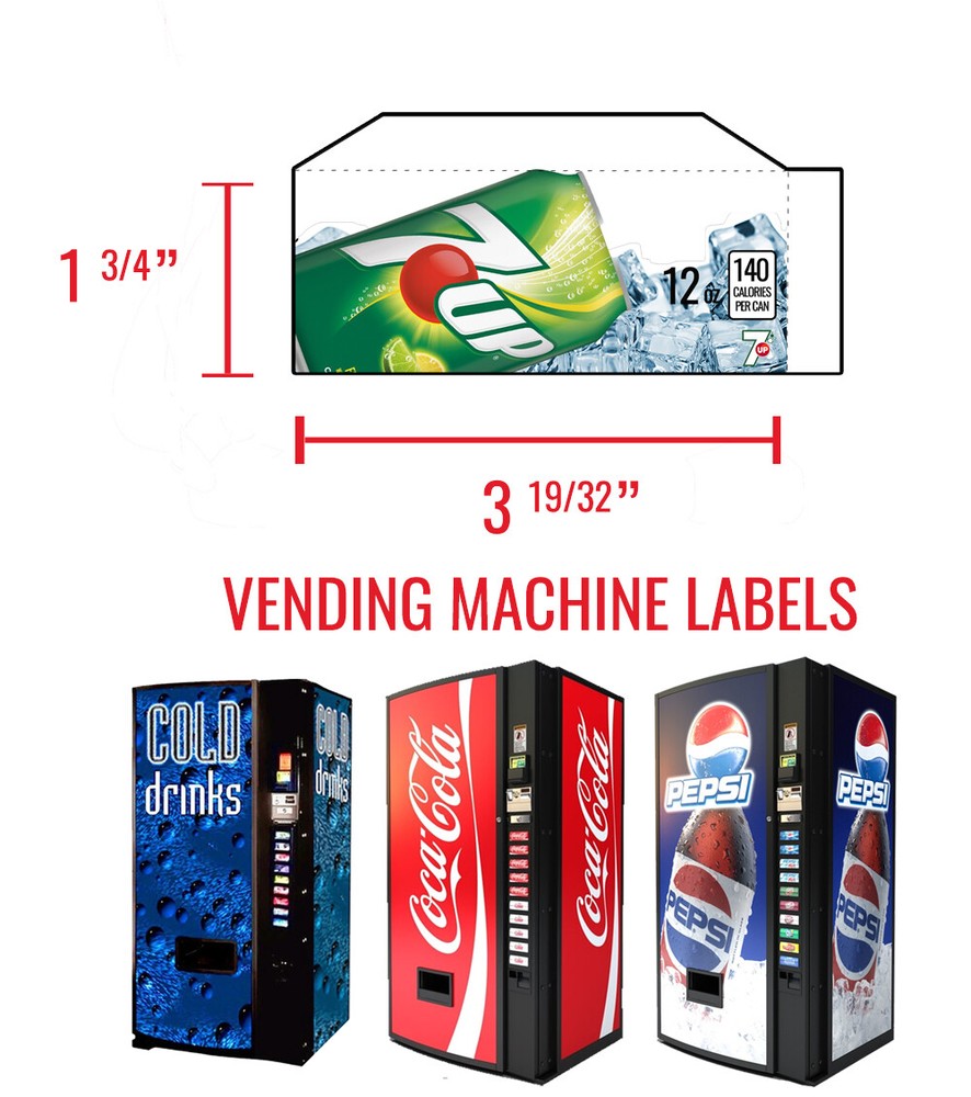 (12) Vending Machine Vend Labels - Flavor Strips - VARIETY PACK