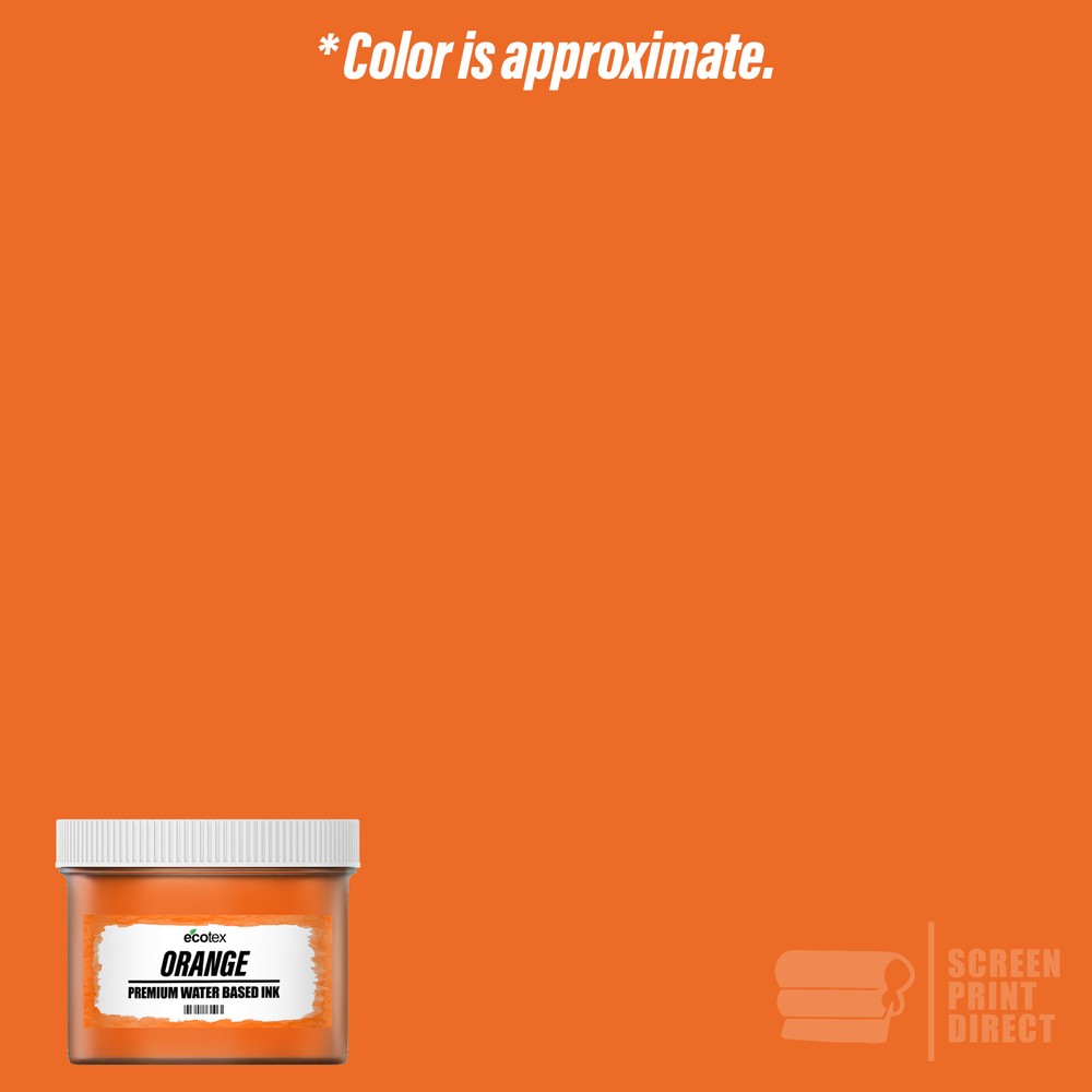 Ecotex® Orange - Water Based Ink for Screen Printing - ALL SIZES